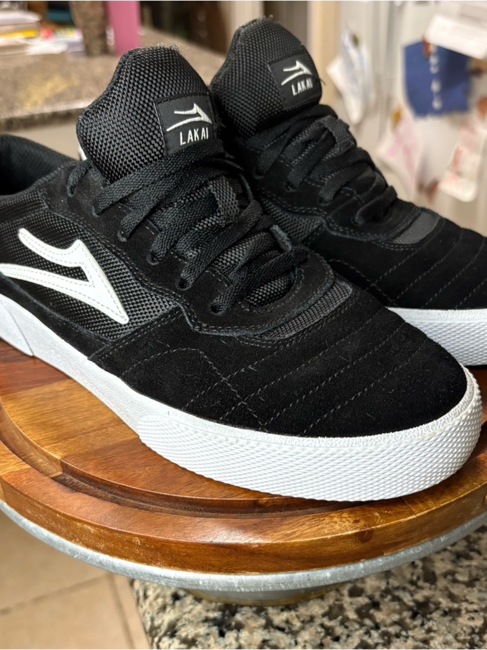Lakai Cambridge - Black / White Suede Skate Shoes Skateboarding Shoes Men’s 7